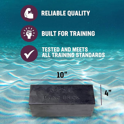 Kemp USA 10 lbs Rubber Diving Brick - Image 4