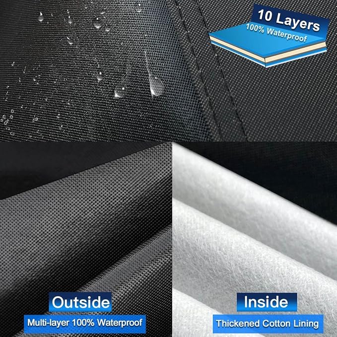 10 Layers Car Cover Custom Fit for Cadillac, Waterproof All Weather for - Image 2