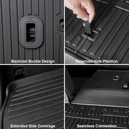Floor Mats for 2024 2025 2026 Hyundai Santa Fe 6-Seat/7-Seat, All Weather TPE - Image 8