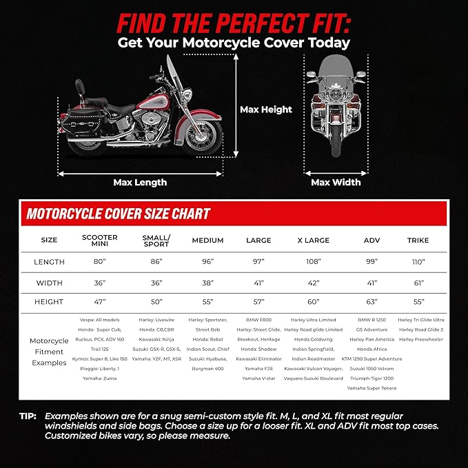 Badass Moto Ultimate Large Adventure Motorcycle Cover Waterproof Outdoor - Image 6