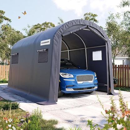 KING BIRD 10' x 15' Heavy Duty Round Style Carport - Image 7