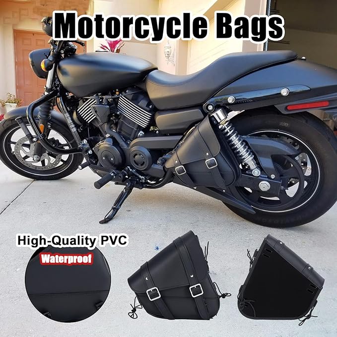 Motorcycle Saddle Bags Leather Motorcycle Solo Swing Arm Bag - Image 6
