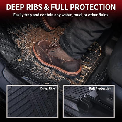 LASFIT Floor Mats for Toyota Tacoma 2024 2025 Double Cab All Weather Floor - Image 3