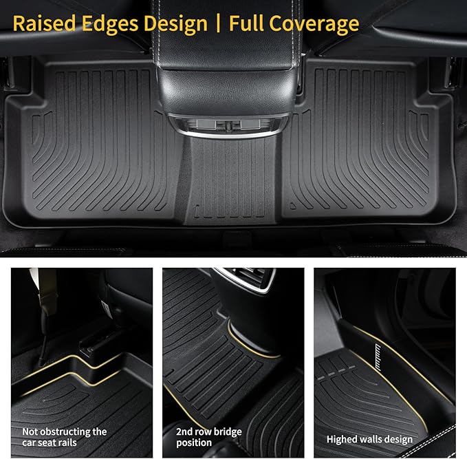 GINOWY-Floor Mats for Nissan Pathfinder 8 Passenger 2022-2024 2025 & Infiniti - Image 4