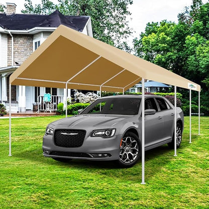 COBIZI Carport 12x20ft Heavy Duty Portable Garage, 2.0 Powder Coated Frame - Image 2