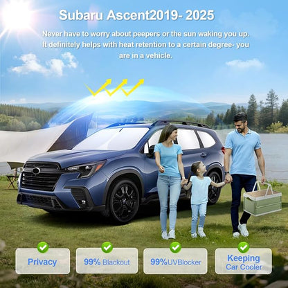 8pcs Car Window Shades for Subaru Ascent 2019-2024 2025 Accessories, Windshield - Image 2