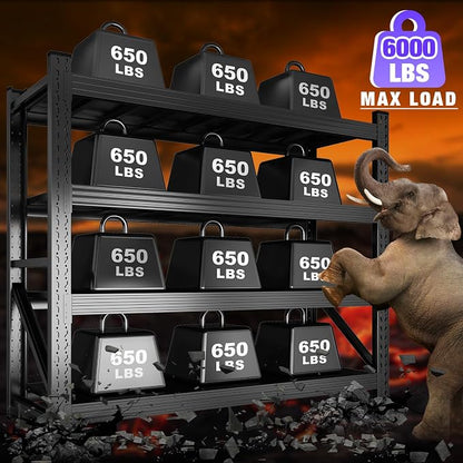 Metal Garage Shelving Heavy Duty, 4-Tier Adjustable Wire Storage Garage Shelves - Image 9