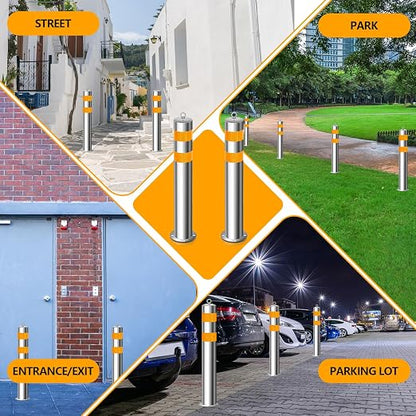 31.5 Inch Stainless Steel Bollard Post - Image 7