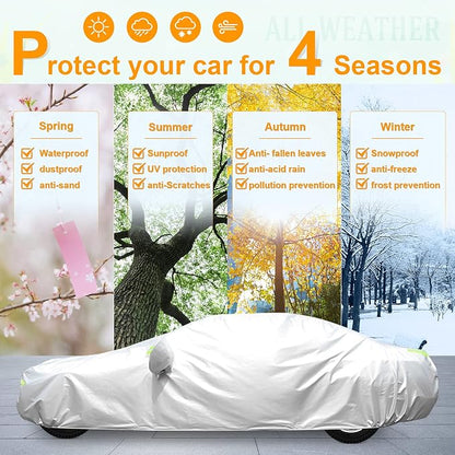 Waterproof Car Cover All Weather Snowproof UV Protection Windproof Outdoor Full - Image 4