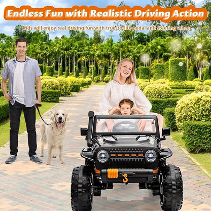 Hetoy 24V 2 Seater Ride On Car for Kids, Electric Truck - Image 4