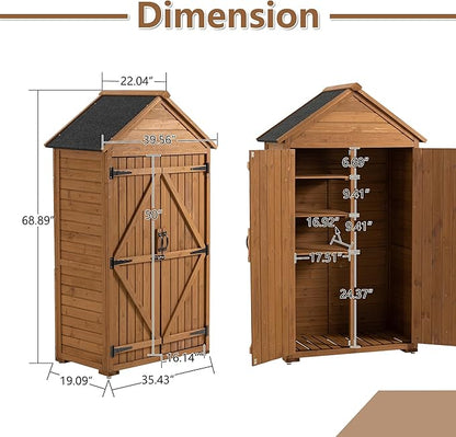 39.56"x 22.04"x 68.89" Outdoor Storage Cabinet - Image 2