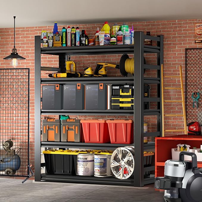 Metal Garage Shelving Unit, Heavy Duty 5-Tier Adjustable Storage shelves - Image 2