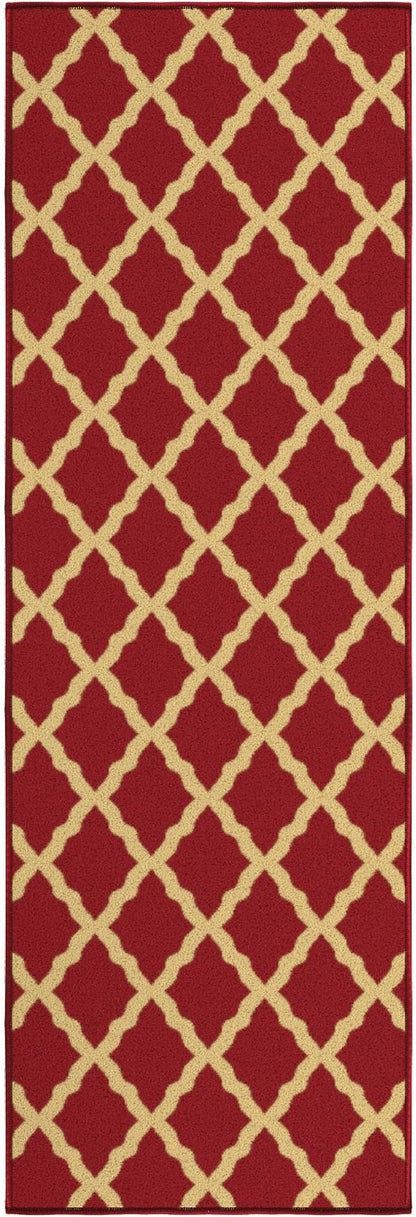 Ottomanson Hallway Runner Rug 20" x 59" Non Slip Trellis Area Rugs Easy to - Image 6