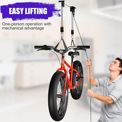 Bike Hoist, Heavy Duty Bike Pulley System - Image 5