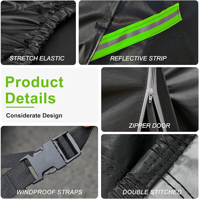 KouKou SUV Car Cover Waterproof All Weather, 7 Layers Outdoor Jeep Car Covers - Image 3