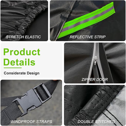 KouKou Car Cover Waterproof All Weather, 7 Layers Outdoor Car Covers - Image 3