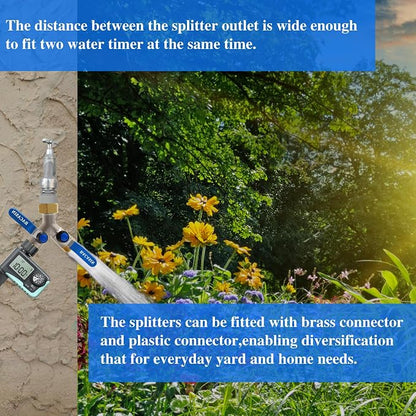 Brass Garden Hose Splitter, Garden Hose Splitter 2 Way Heavy Duty, - Image 7