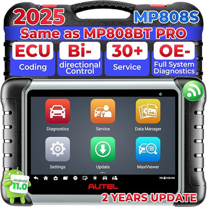 Autel MaxiPRO MP808S Scanner, 2025 2-Year Update MP808S Up of MaxiSys MS906BT by Autel