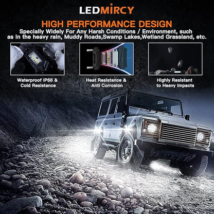 R3 White LED Rock Lights Kit 12PCS - Image 3