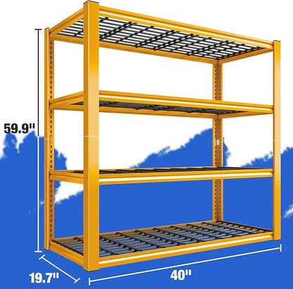 REIBII 40" W Garage Shelving Heavy Duty Metal Shelving 2200LBS Storage Shelves - Image 3