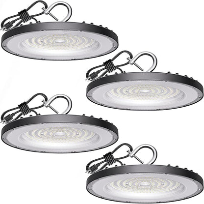 4 Pack UFO LED High Bay Light 150W, 5000K Daylight High Bay LED Shop Lights by Yihuven