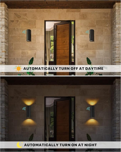 Ken & Ricky Dusk to Dawn Outdoor Lighting, Outdoor Wall Sconce Lights, Cylinder - Image 2