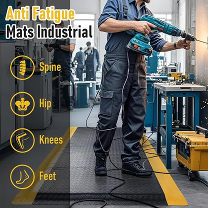 tonchean 3 x 7 FT Anti Fatigue Mats, Extra Thick 15/16" Ergonomic Standing - Image 8