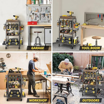 Power Tool Organizer Garage Storage Organization Shelving Tool Holder Drill - Image 5