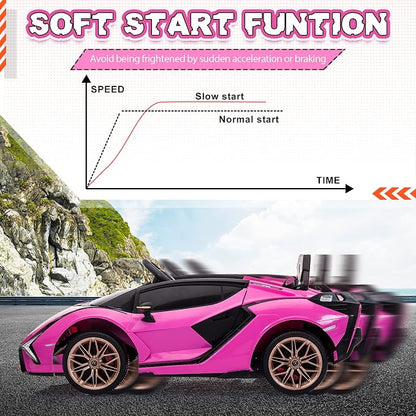 Licensed Lamborghini SIAN Kids Electric Ride On Car Toy by TOBBI, 12V Battery - Image 7