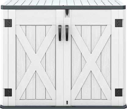 DWVO Outdoor Storage Shed, Weatherproof Resin, 35 Cu Ft Capacity, Horizontal by DWVO