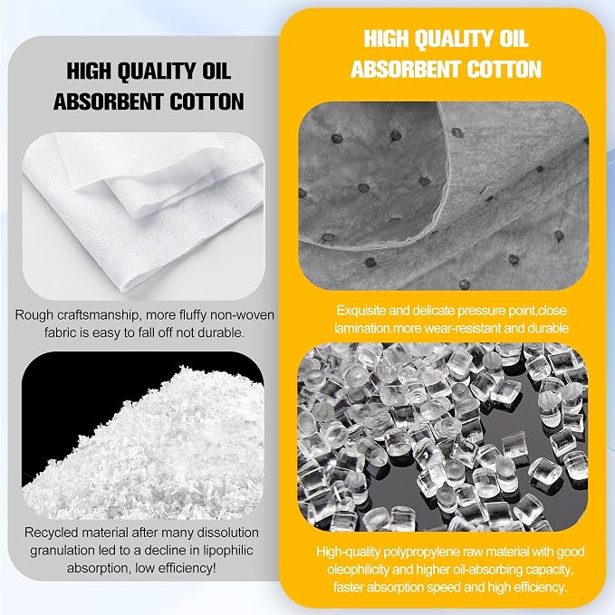 10PC Oil Absorbent Pads | 13"X10" Meltblown Polypropylene Mats, Hand-Tear Lines - Image 6