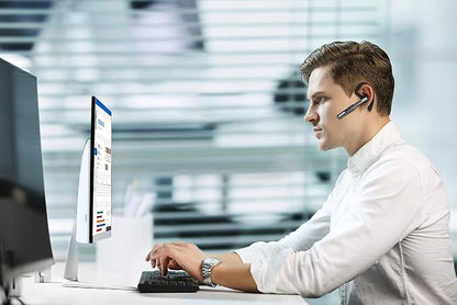 Bluetooth Headset, Wireless Bluetooth Earpiece V5.0 Hands-Free Earphones - Image 2