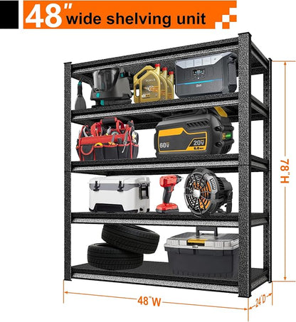 Garage Storage Shelves Heavy Duty, 48”W Garage Shelving and Storage Rack - Image 2