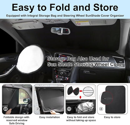 TINGLU Window Shades for Porsche Macan 2014-2024 Accessories Car Side Full - Image 5