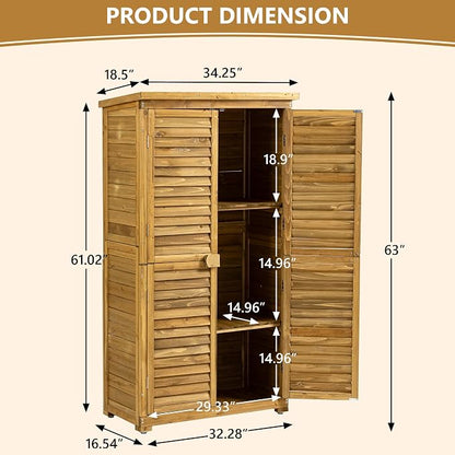 63 "H x 34.25 "L x 18.5 "W Vertical Garden Shed - Image 2