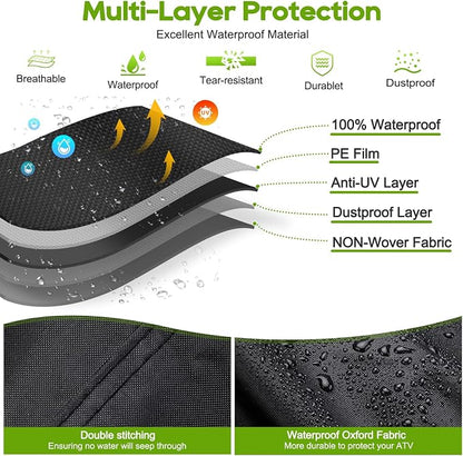 ATV Cover Waterproof Heavy Duty XXXL 102 Inches 300D Oxford Cloth Quad ATC 4 - Image 4