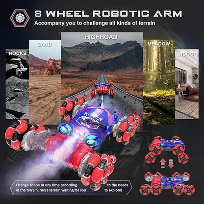Remote Control Car, 8WD Gesture Sensing RC Car, 2.4GHz RC Stunt Cars Boys Toys - Image 3