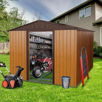 8x10 FT Outdoor Storage Shed, Metal Garden Shed by BNSPLY