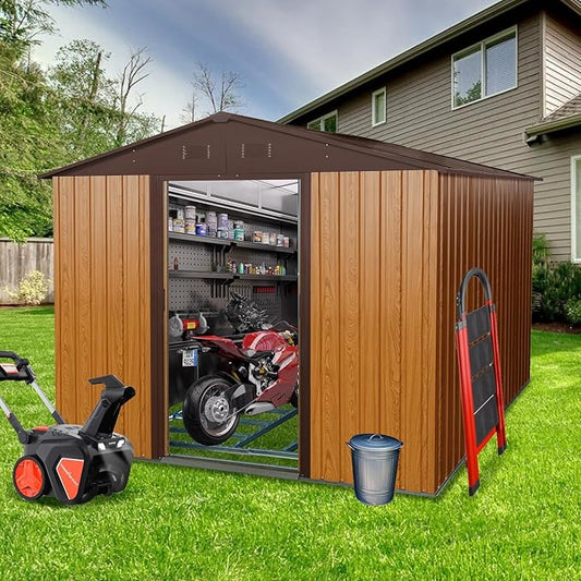 8x10 FT Outdoor Storage Shed, Metal Garden Shed by BNSPLY