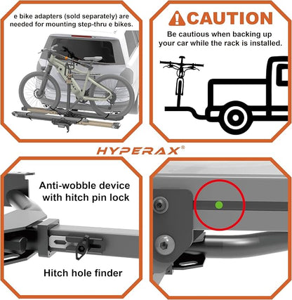 HYPERAX Volt Lift SP -E Bike Hitch Mount Platform Style 2 Bikes Carrier - Image 4