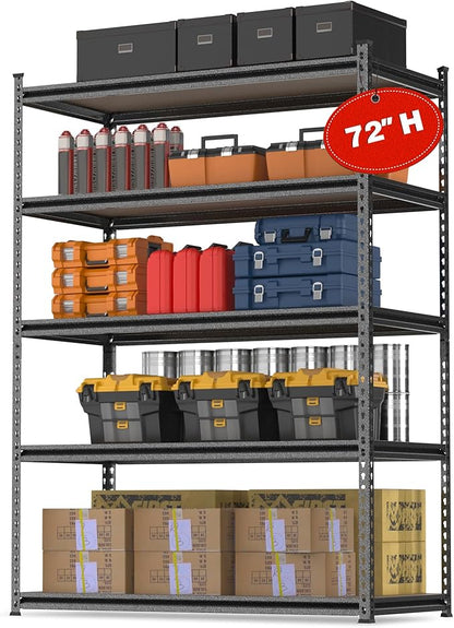 WORKPRO 5-Tier Metal Storage Shelving Unit, 36”W x 18”D x 72”H, Adjustable by WORKPRO