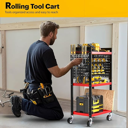 Power Tool Organizer Cart, Garage Tool Storage, Heavy Duty 4 Tier Floor - Image 5