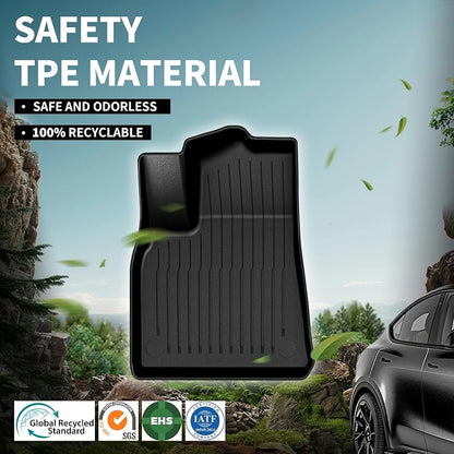 OEDRO Floor Mats 9 Pcs Fits for Tesla Model Y 7-Seater 2024-2020 Custom Fit All - Image 6