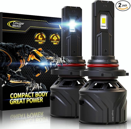 Cougar Motor 9005 Bulbs, HB3 Fog Lights 6500K White Non-Polarity 9005 Fog Bulb by CougarMotor