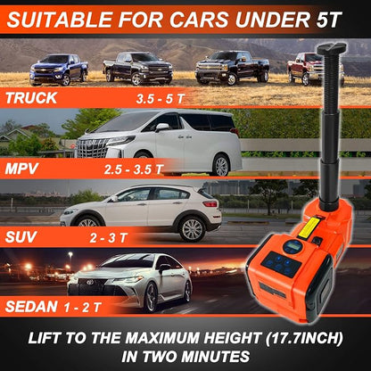 E-HEELP Electric Car Jack Kit 5Ton 12V Hydraulic Car Jack Lift - Image 2