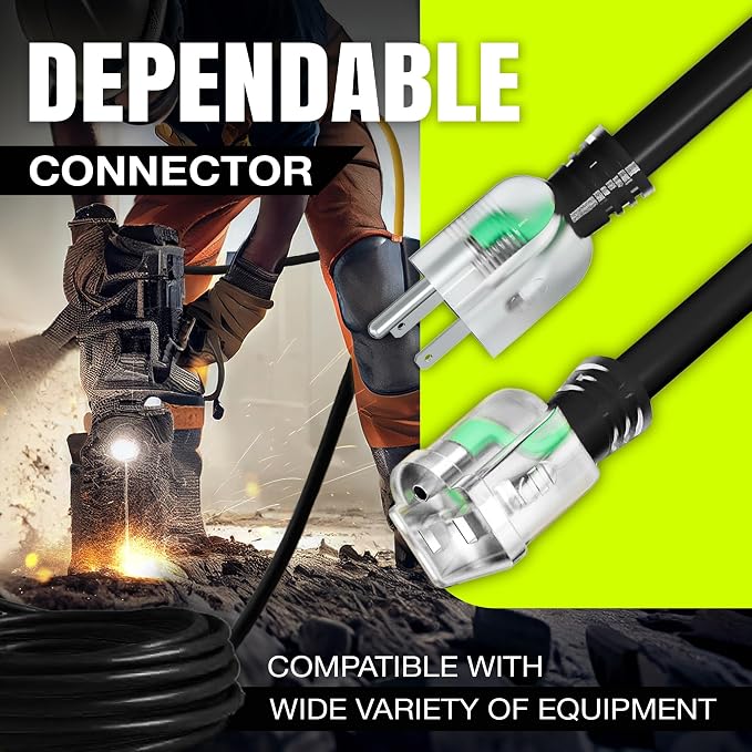 3ft Outdoor/Indoor Extension Cord 12/3 Gauge Extra Heavy Duty 3 Prong SJTW - Image 4