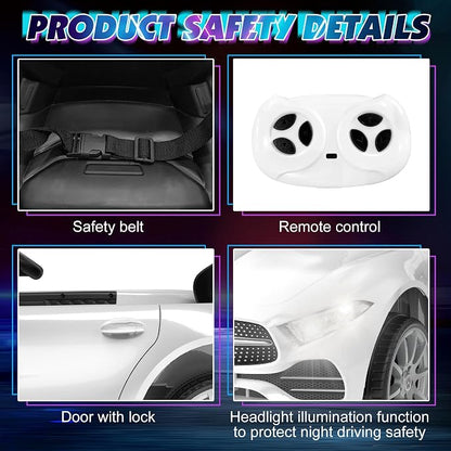 12V Kids Ride On Car with 2.4G Remote Control, Battery Powered Electric Car - Image 4