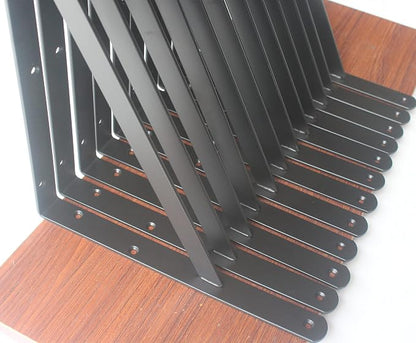 32 Pack L14 x H 10" Black Heavy Duty Shelf Brackets - Image 3