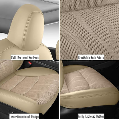 Tesla Model Y Seat Cover Full Set, Faux Leather Tesla Car Seat Cover, Perfect - Image 6