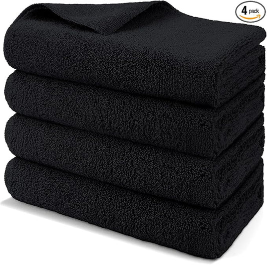 HOMEXCEL Professional Large Microfiber Car Drying Towels 4 Pack, Lint Free by HOMEXCEL
